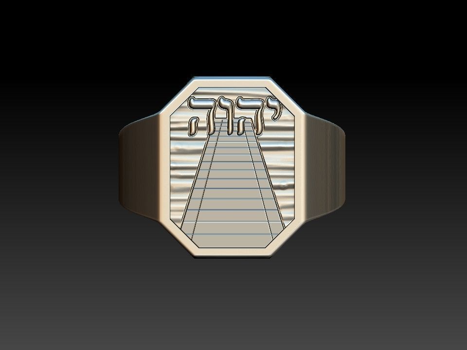 Yahweh YHWH Jave Ring 3D print model_19