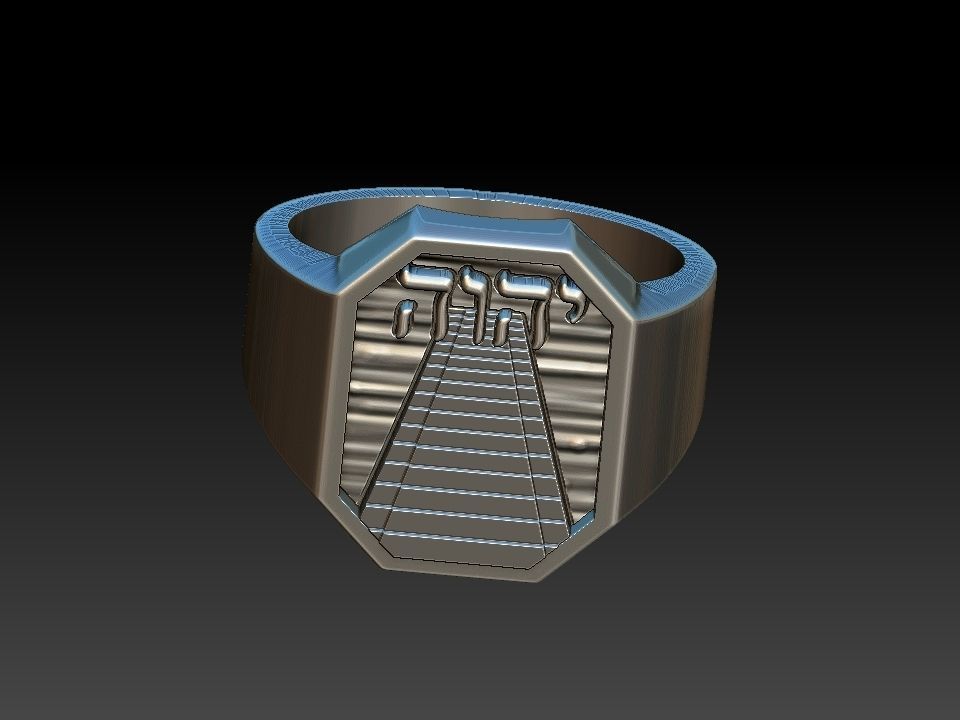 Yahweh YHWH Jave Ring 3D print model_15