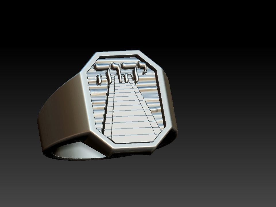 Yahweh YHWH Jave Ring 3D print model_1