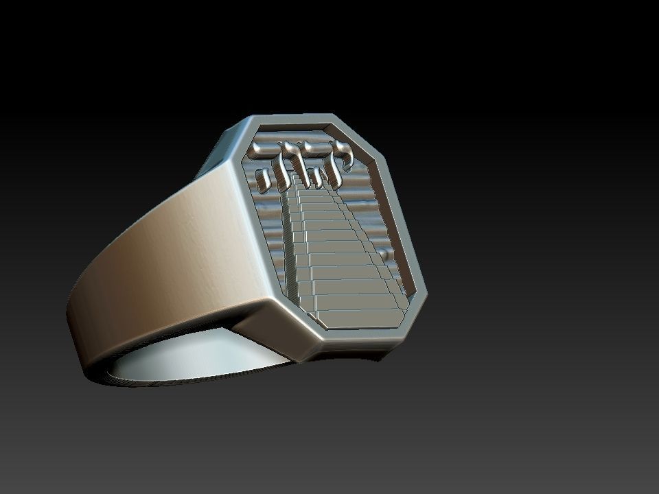 Yahweh YHWH Jave Ring 3D print model_2