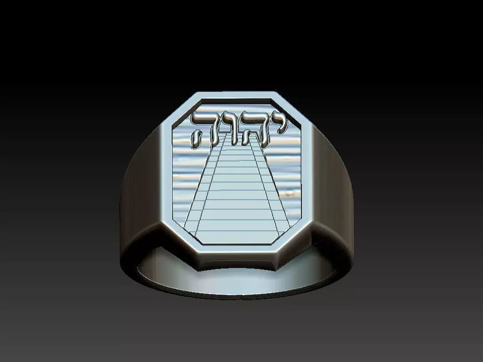 Yahweh YHWH Jave Ring 3D print model_0
