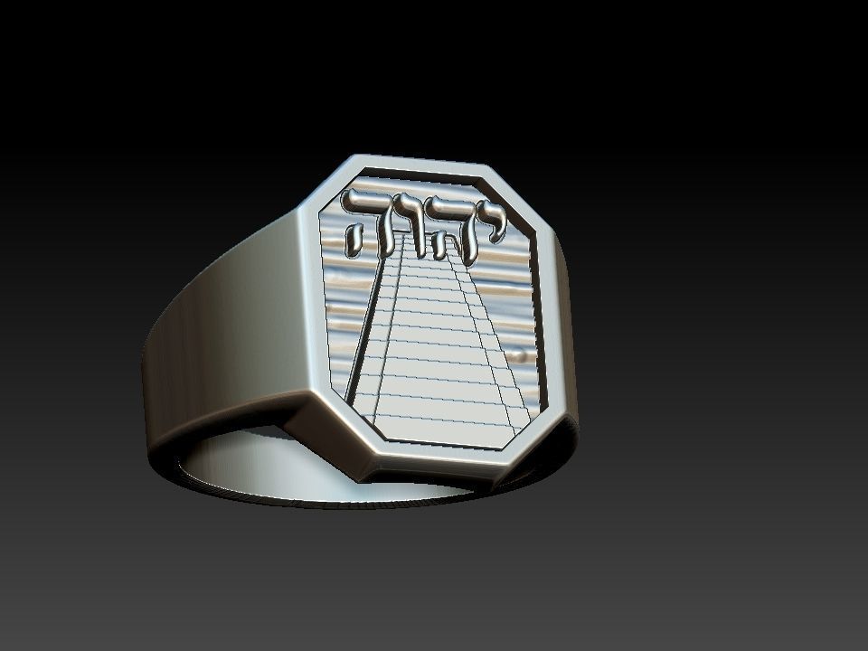 Yahweh YHWH Jave Ring 3D print model_20