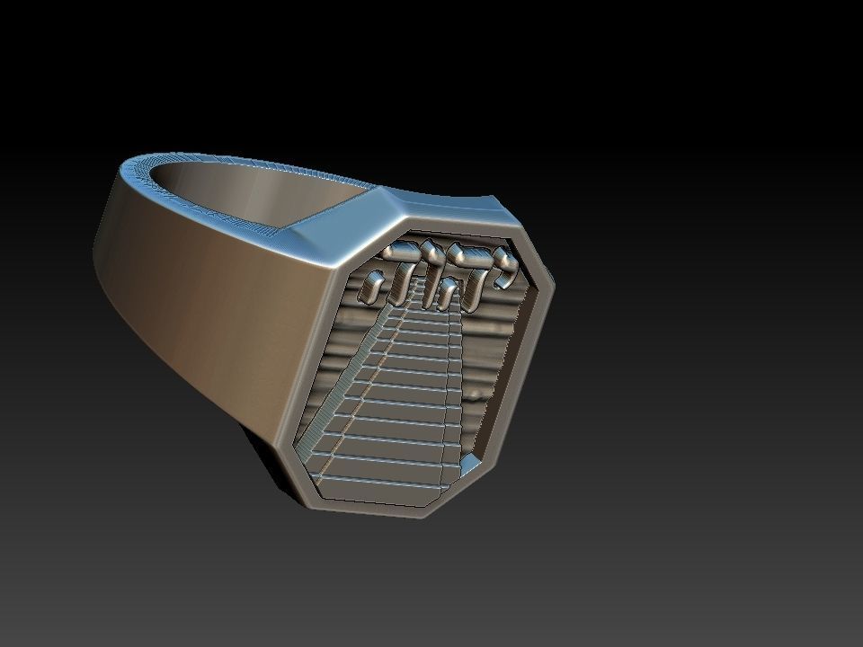Yahweh YHWH Jave Ring 3D print model_16