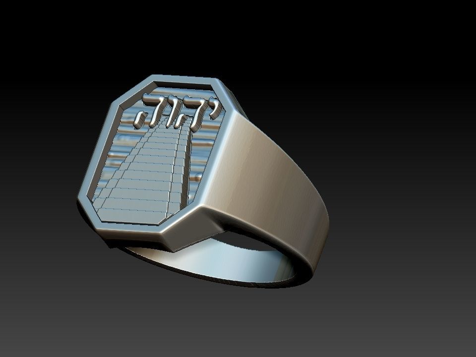 Yahweh YHWH Jave Ring 3D print model_13