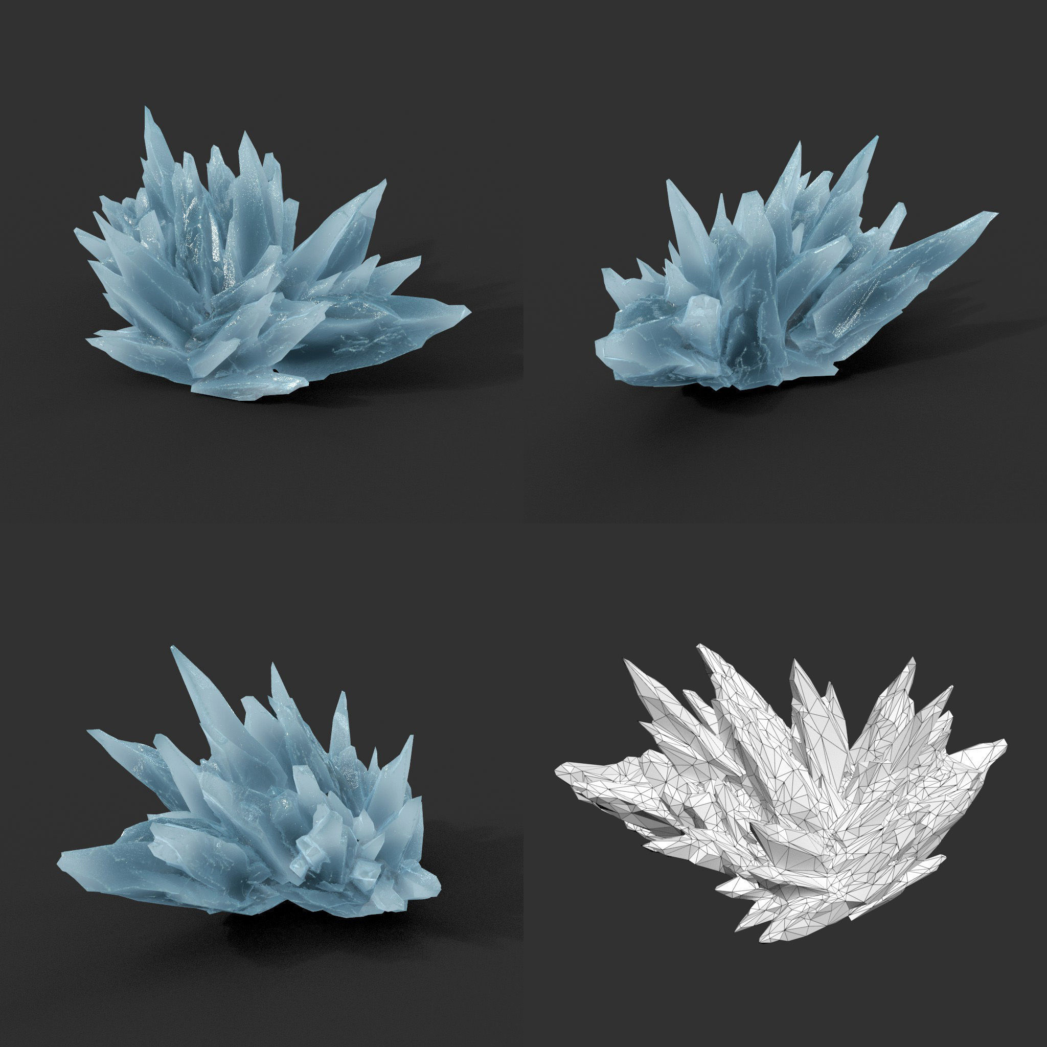 Scifi Spiky Ice 220626 - Ultra HD 16K Textures Low-poly 3D model_12