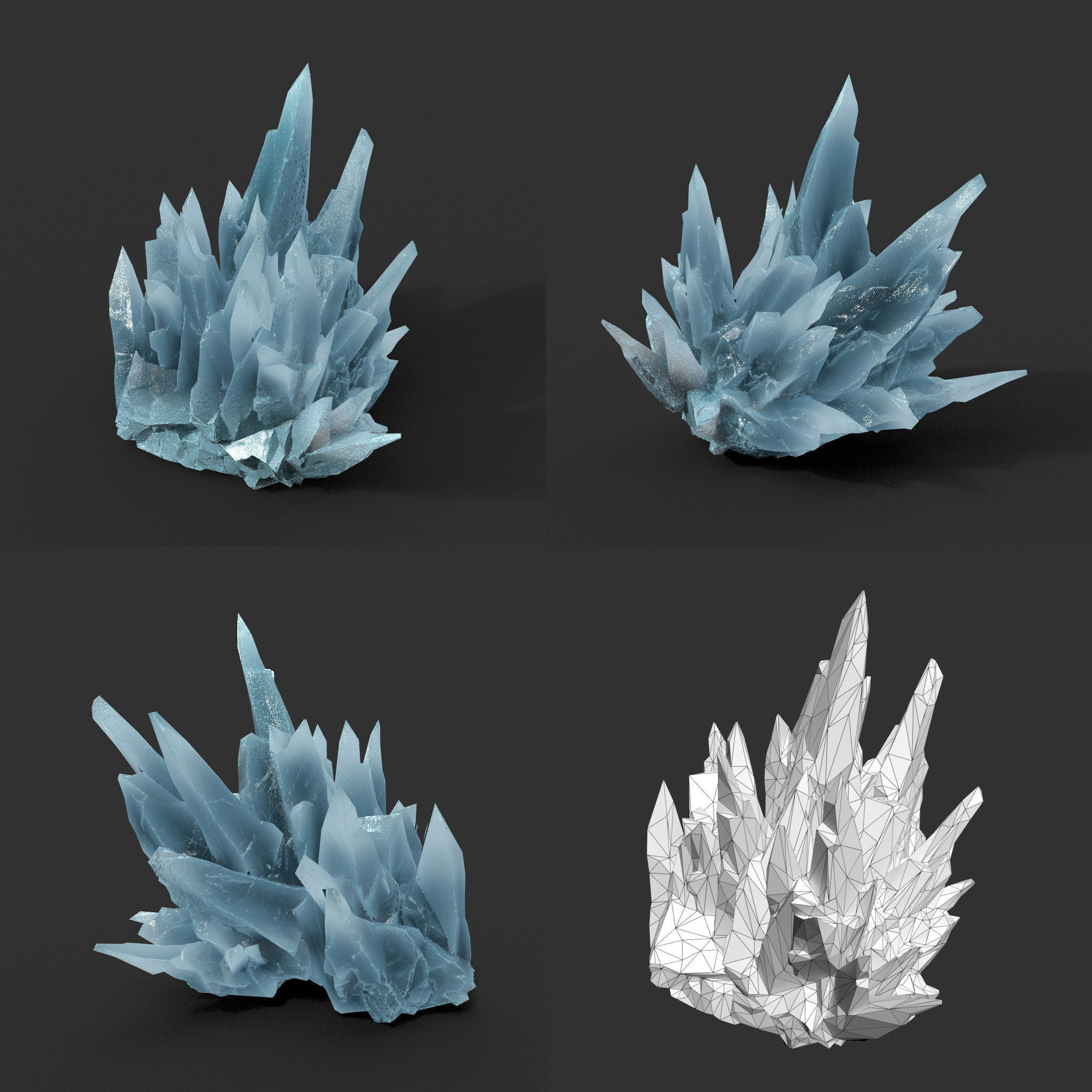 Scifi Spiky Ice 220626 - Ultra HD 16K Textures Low-poly 3D model_14