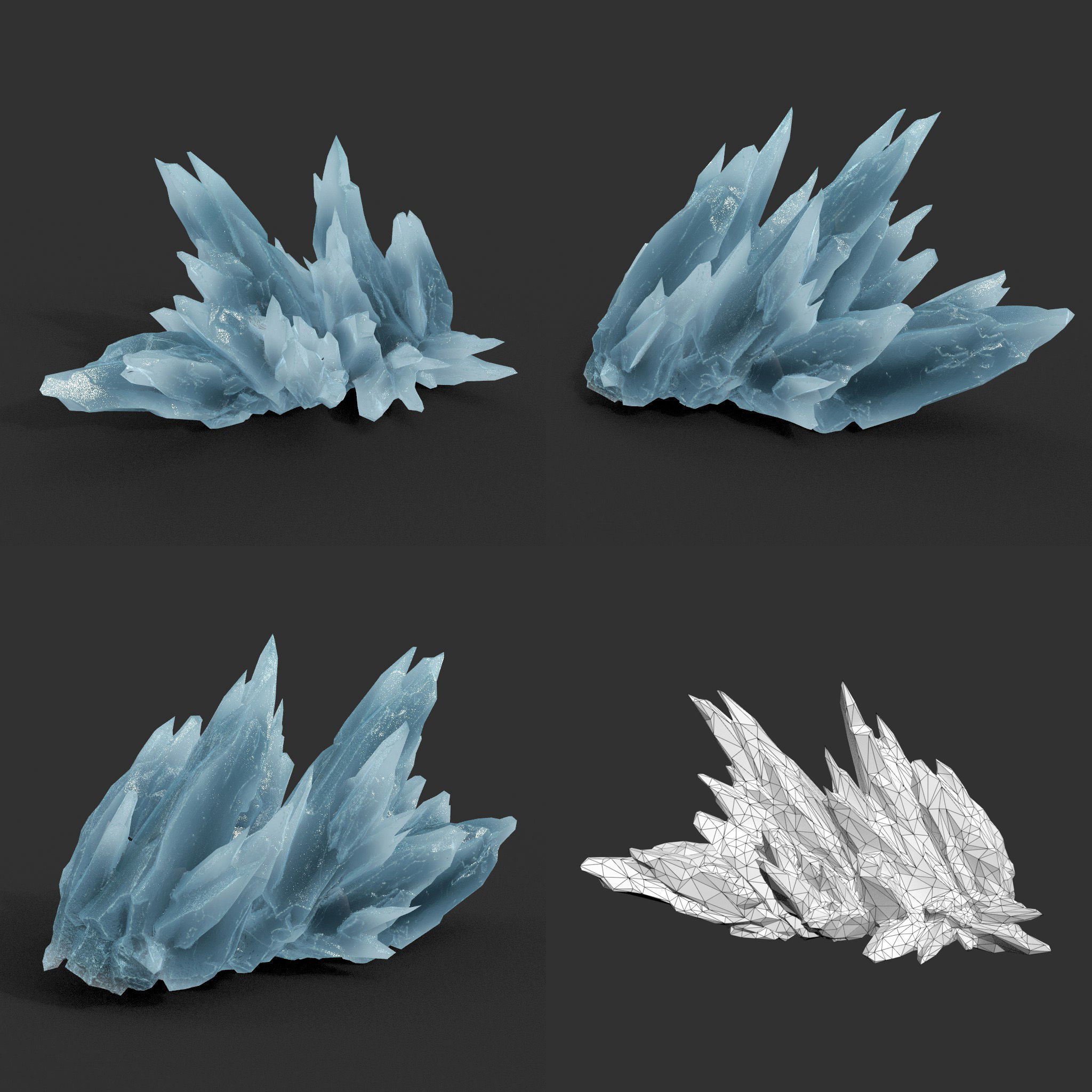 Scifi Spiky Ice 220626 - Ultra HD 16K Textures Low-poly 3D model_8