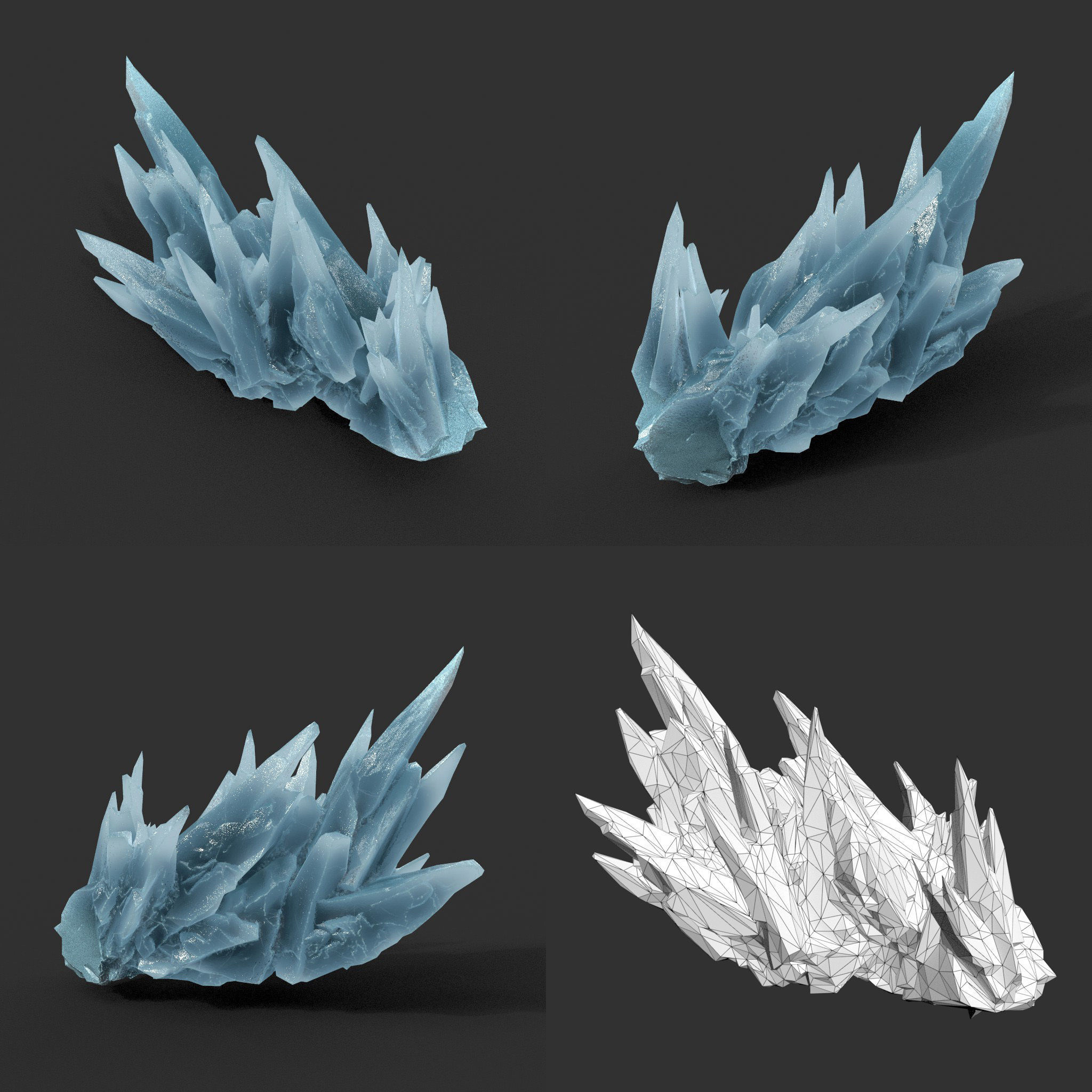 Scifi Spiky Ice 220626 - Ultra HD 16K Textures Low-poly 3D model_4