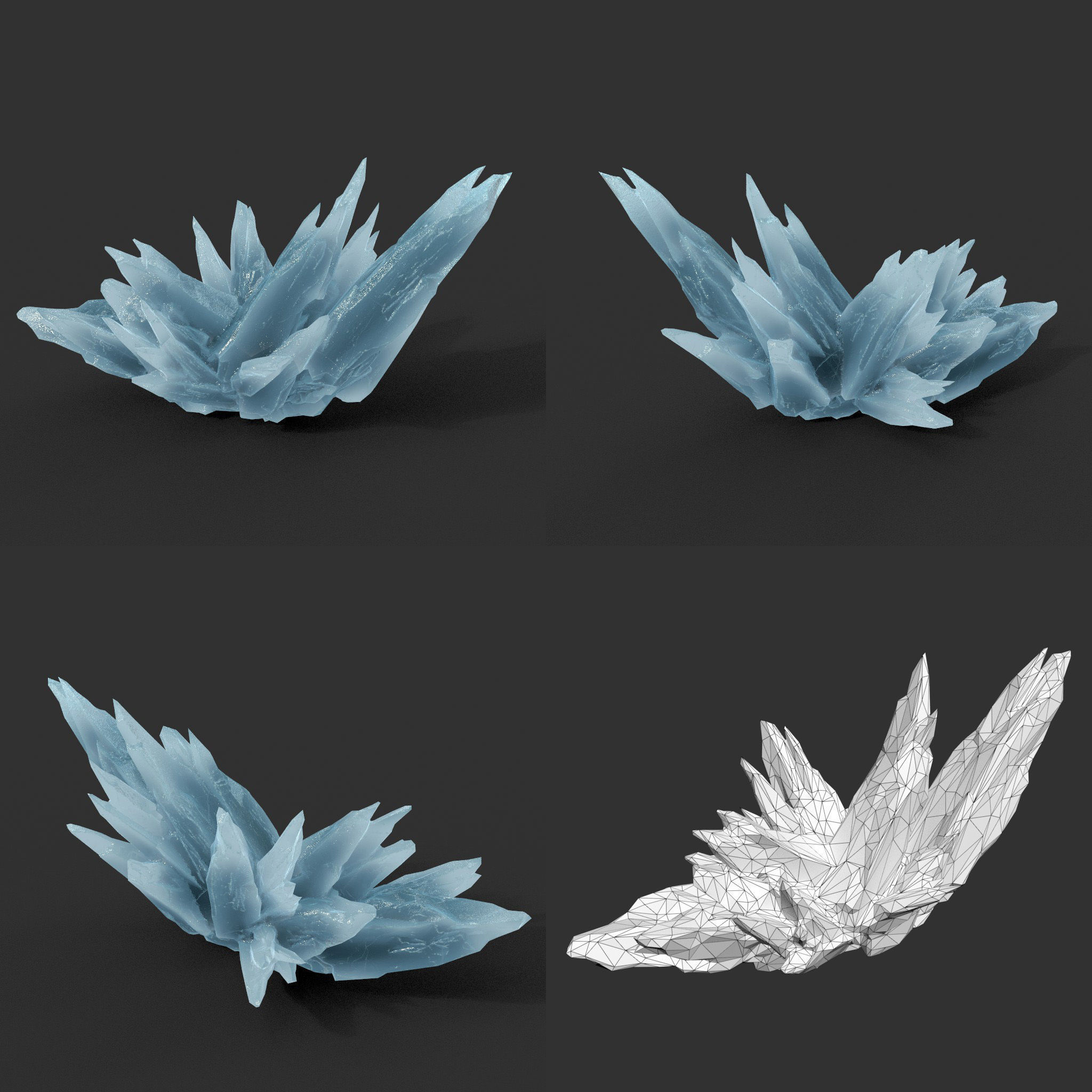 Scifi Spiky Ice 220626 - Ultra HD 16K Textures Low-poly 3D model_6