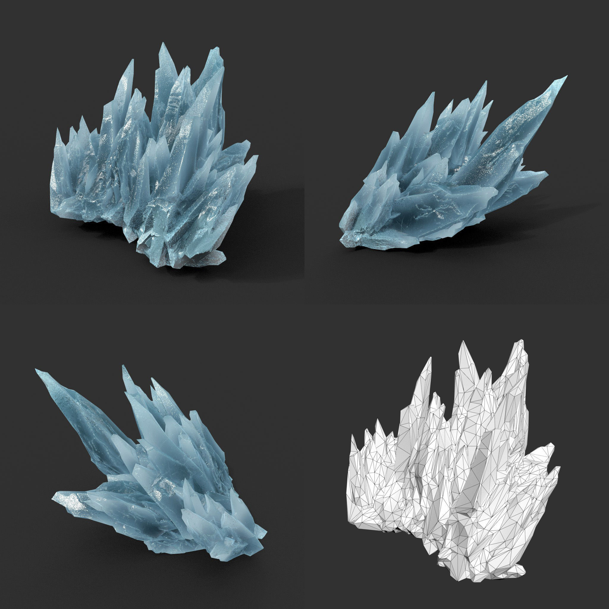 Scifi Spiky Ice 220626 - Ultra HD 16K Textures Low-poly 3D model_10
