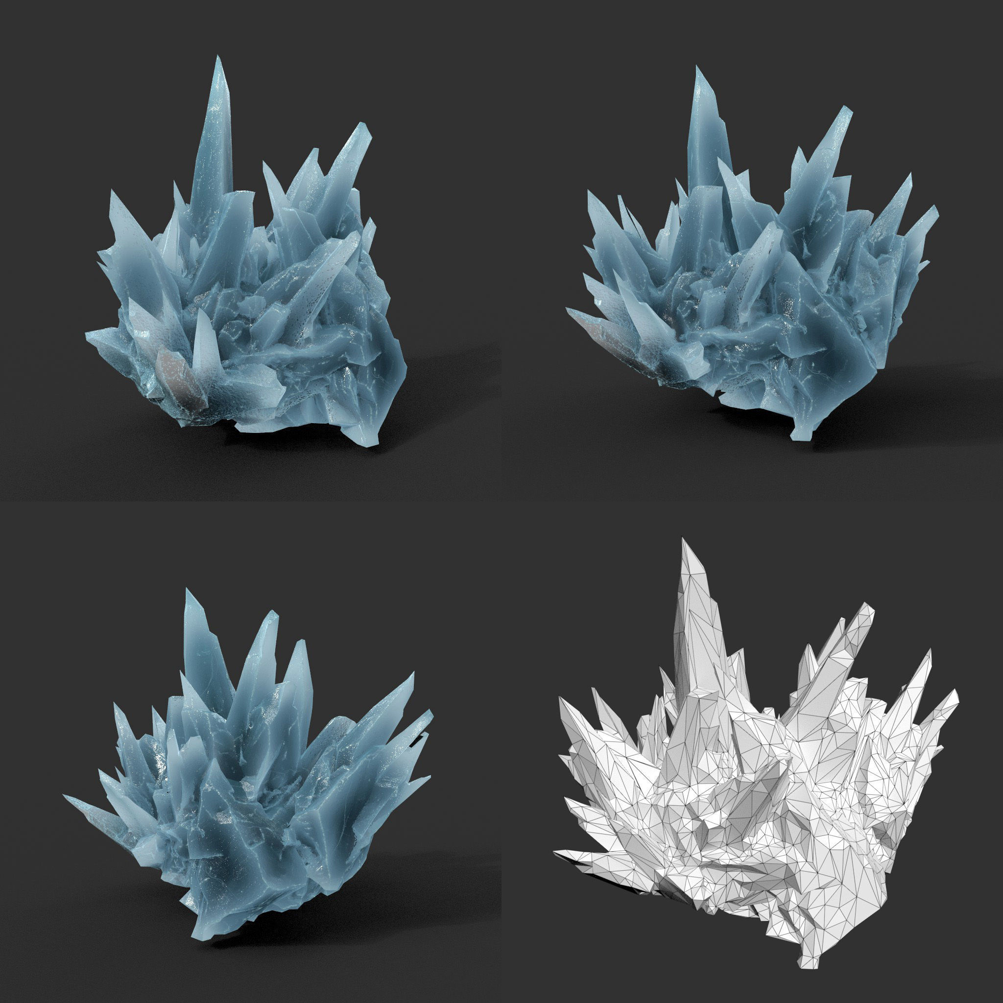 Scifi Spiky Ice 220626 - Ultra HD 16K Textures Low-poly 3D model_16