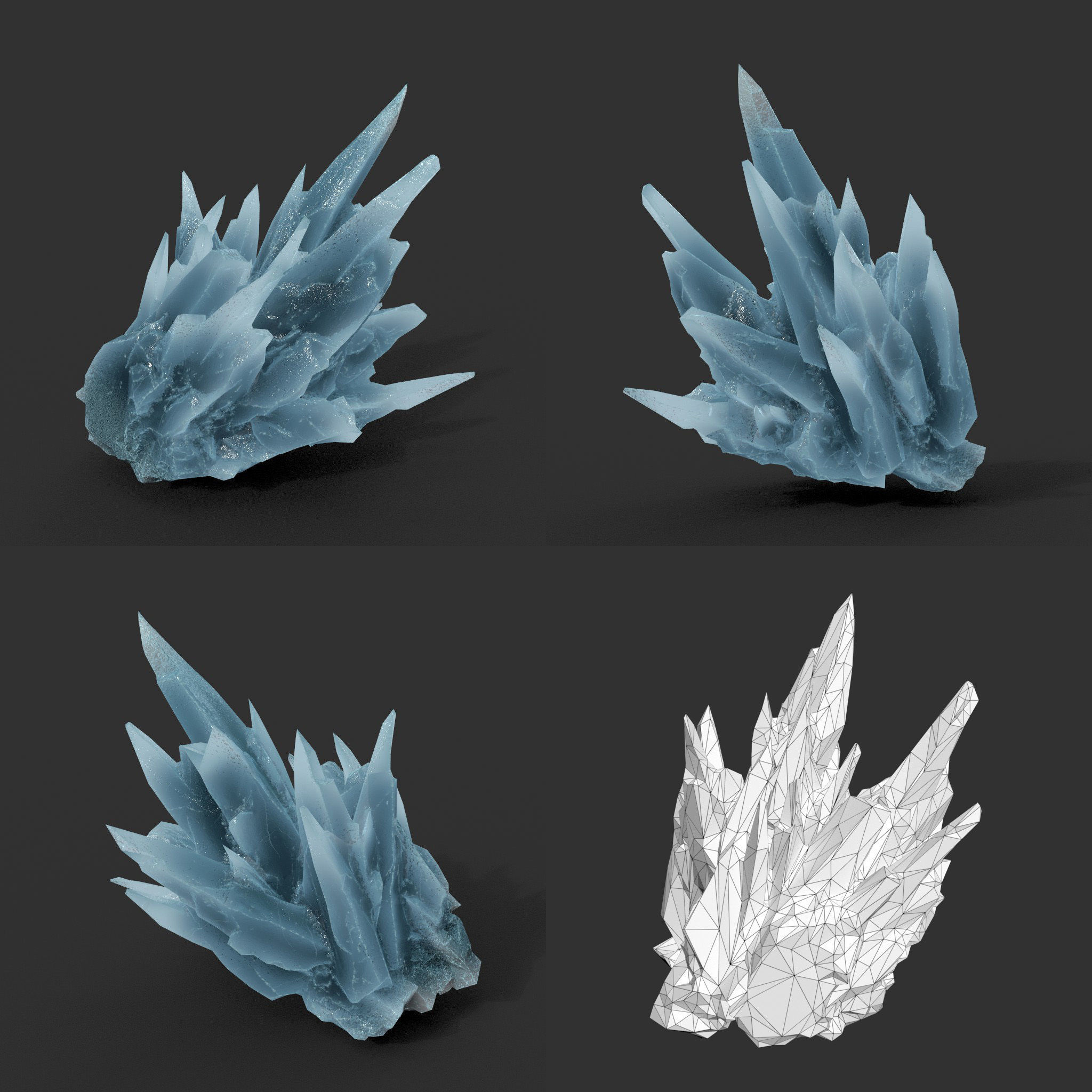 Scifi Spiky Ice 220626 - Ultra HD 16K Textures Low-poly 3D model_2