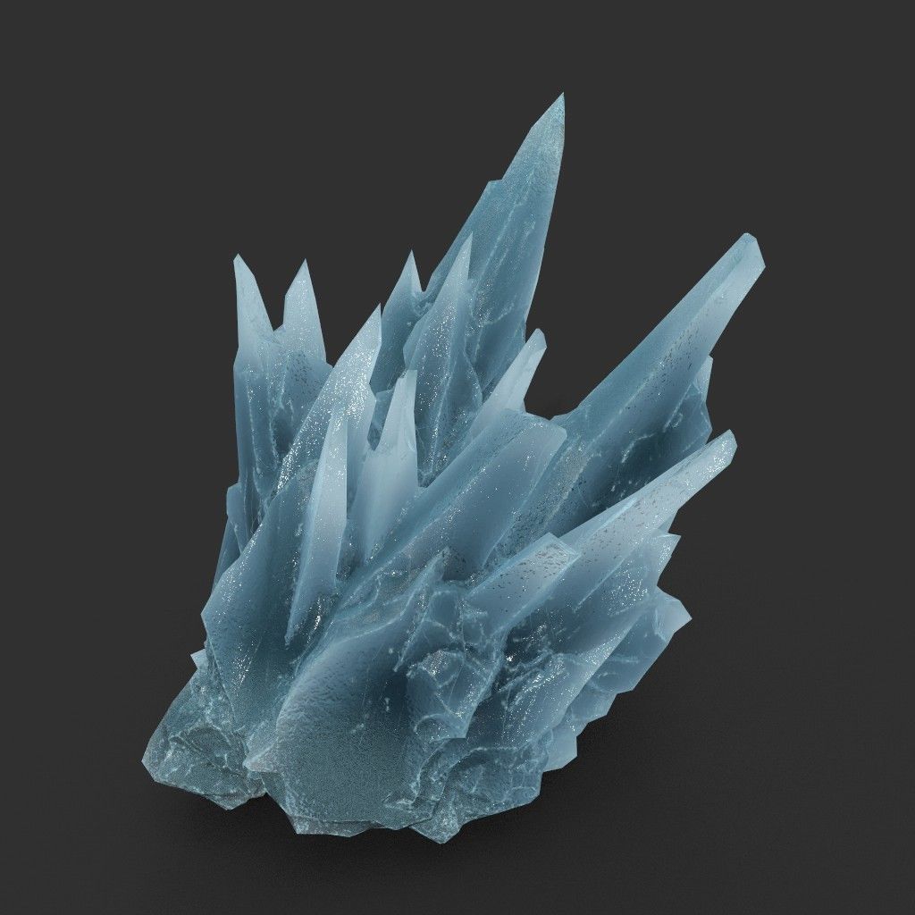 Scifi Spiky Ice 220626 - Ultra HD 16K Textures Low-poly 3D model_1