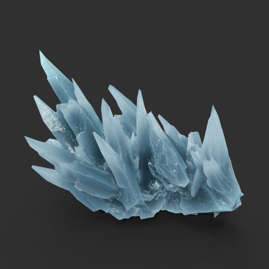 Scifi Spiky Ice 220626 - Ultra HD 16K Textures Low-poly 3D model_3