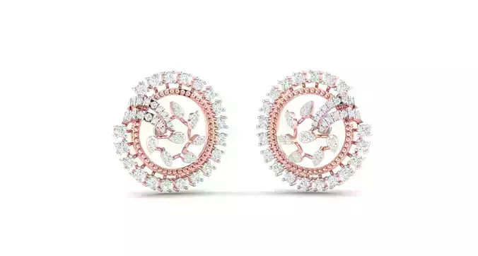 Women Earrings 3dm STL OBJ FBX Render Details  3D print model