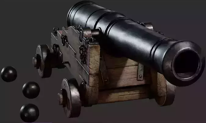 cannon with balls