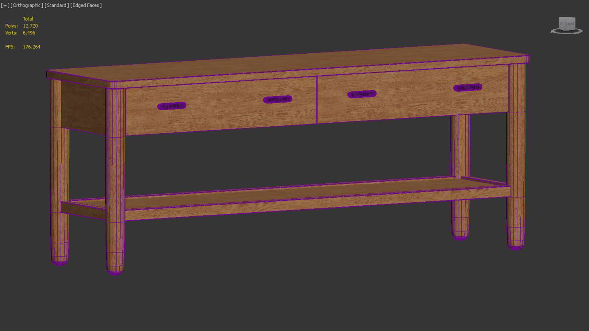 Hargrove Console 60 3D model_4
