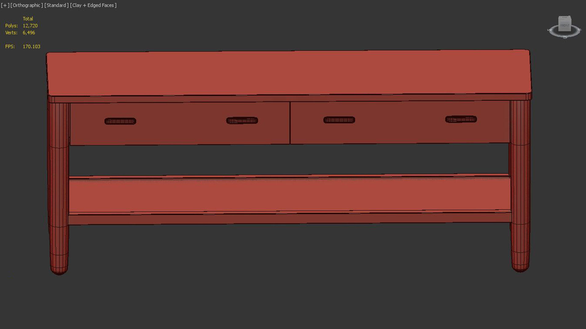 Hargrove Console 60 3D model_5