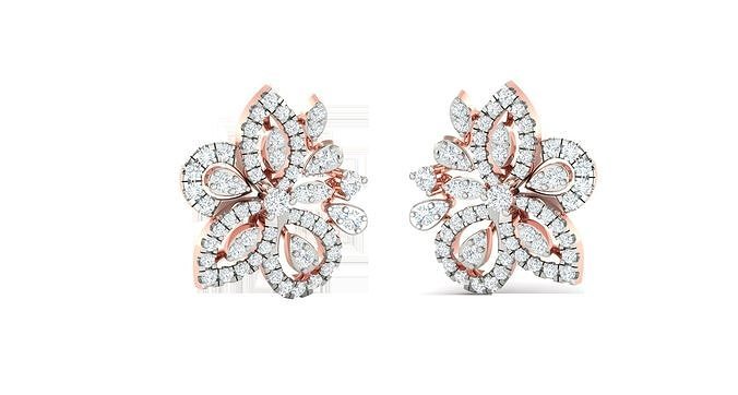 Women Earrings 3dm STL OBJ FBX Render Details  3D print model