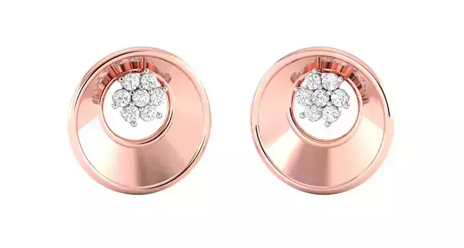 Women Earrings 3dm STL OBJ FBX Render Details  3D print model