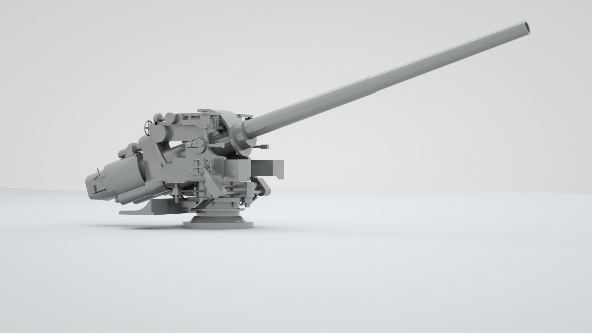 Bofors 15cm 150mm 50 Mk6 Naval Gun and Artillery 3D model_10