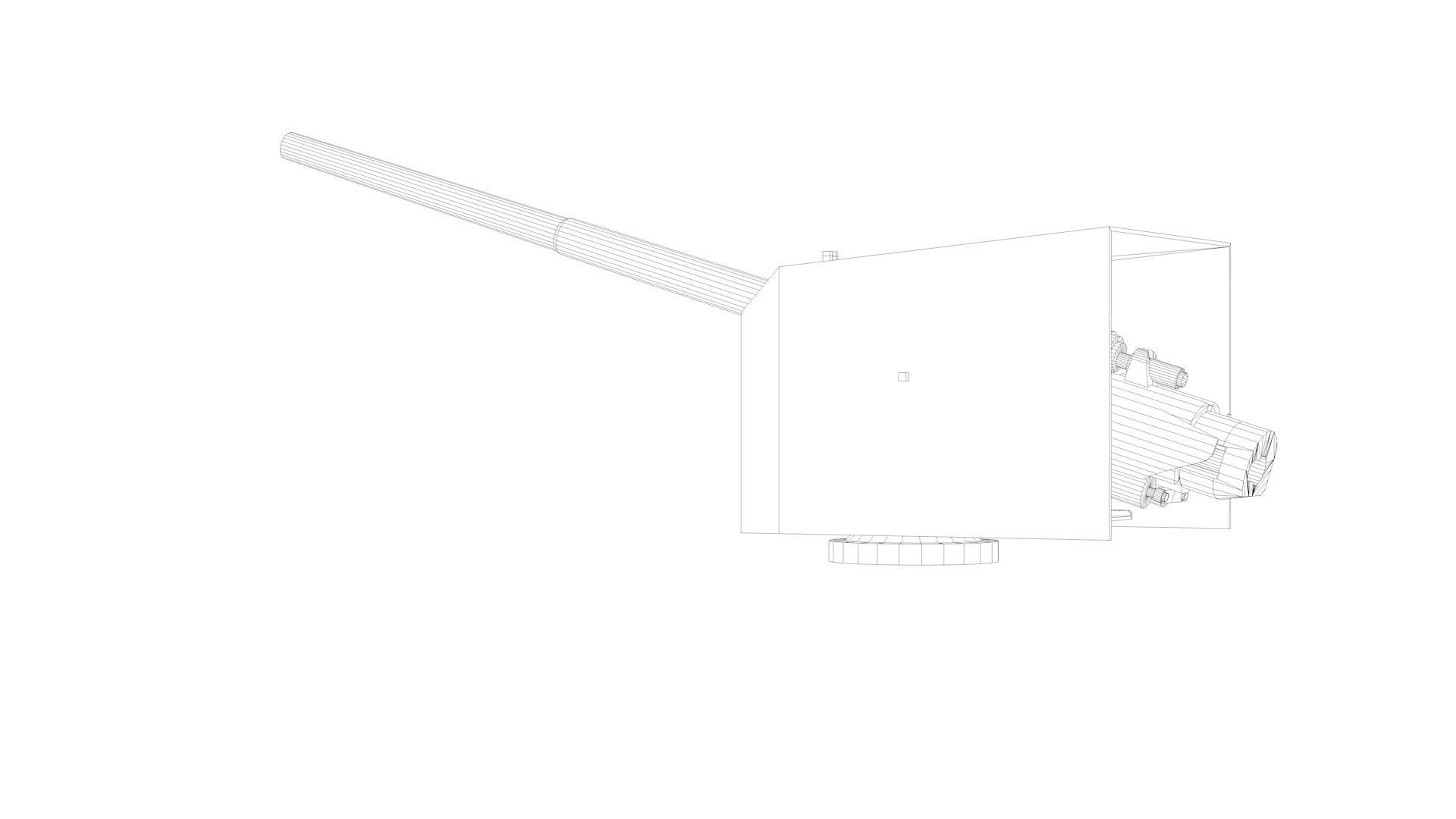 Bofors 15cm 150mm 50 Mk6 Naval Gun and Artillery 3D model_25
