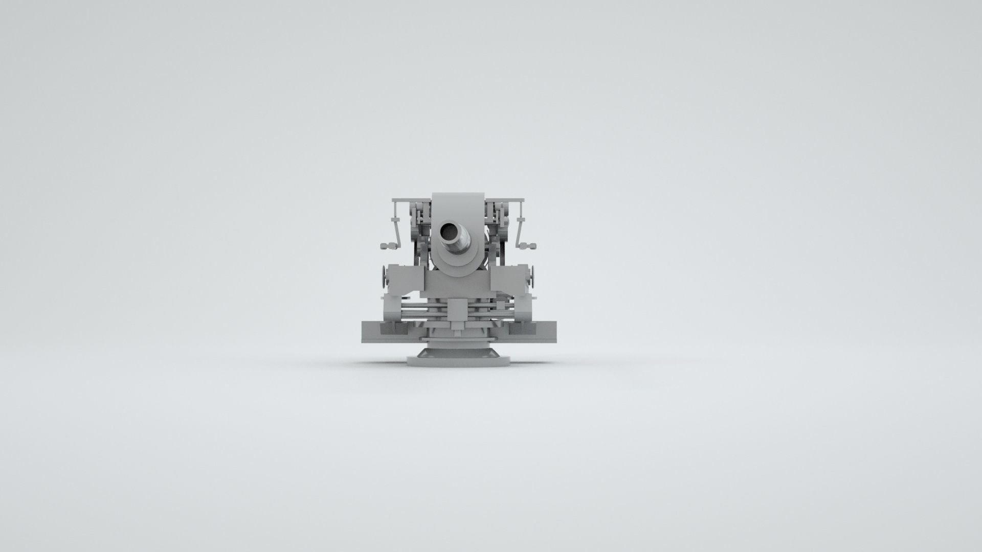 Bofors 15cm 150mm 50 Mk6 Naval Gun and Artillery 3D model_13