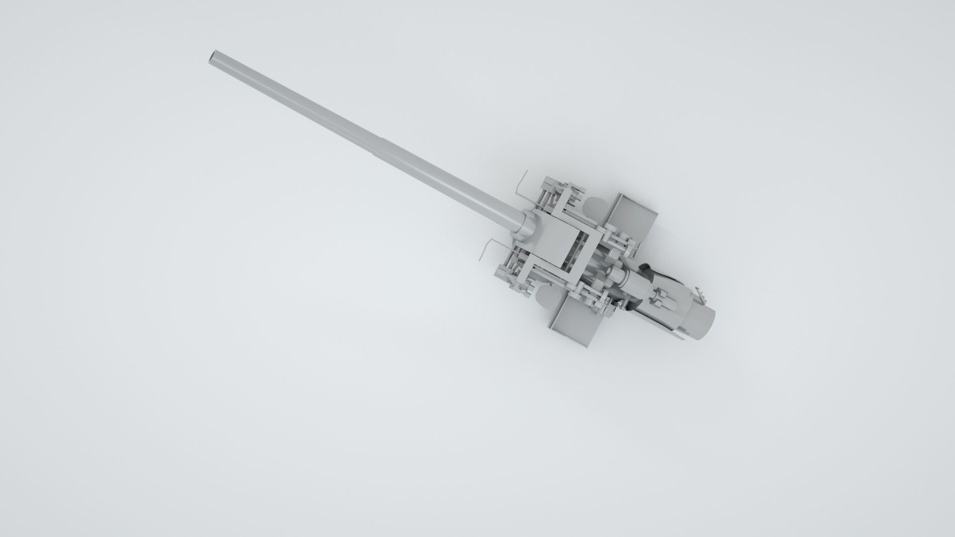 Bofors 15cm 150mm 50 Mk6 Naval Gun and Artillery 3D model_12