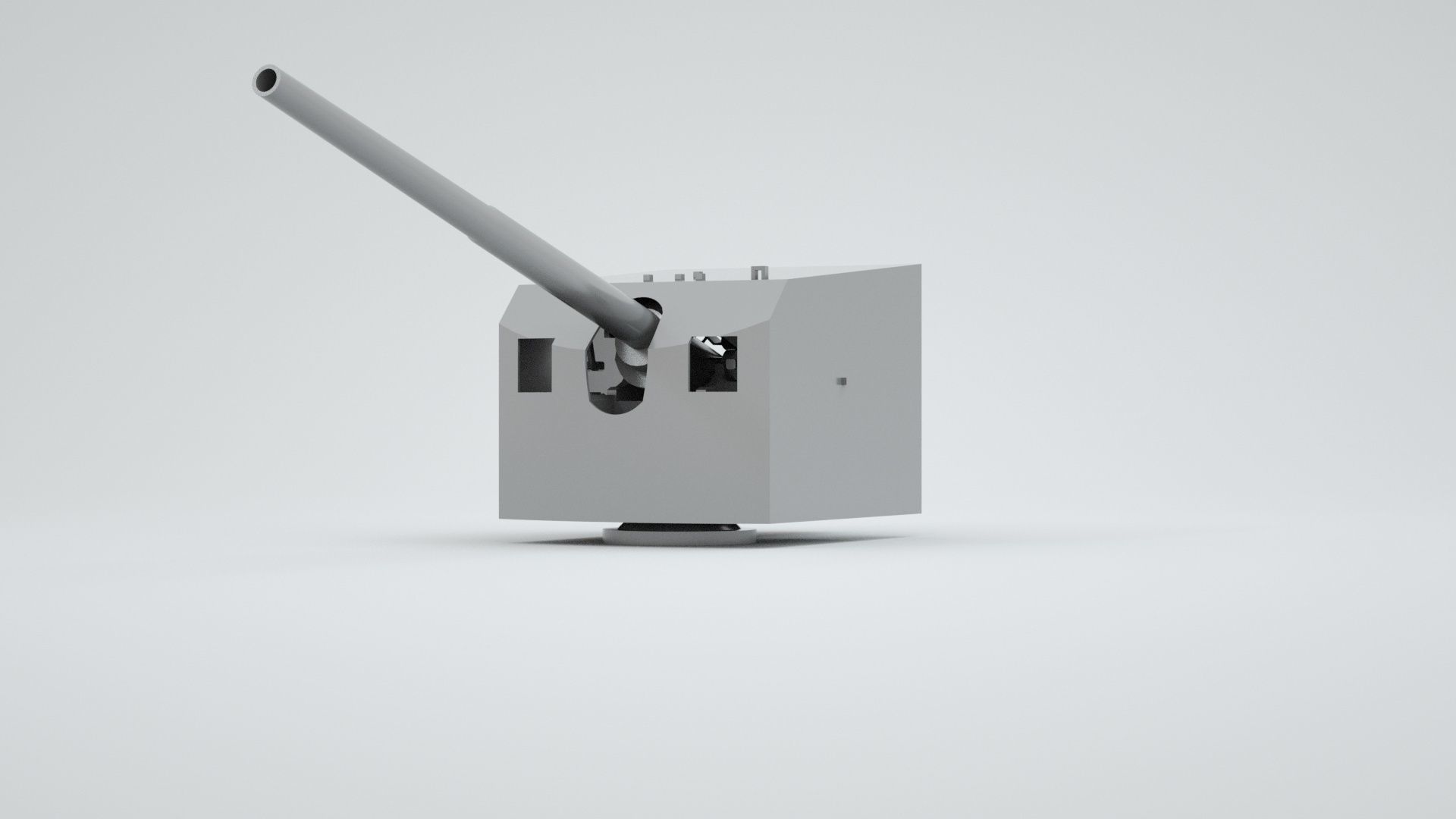 Bofors 15cm 150mm 50 Mk6 Naval Gun and Artillery 3D model_5