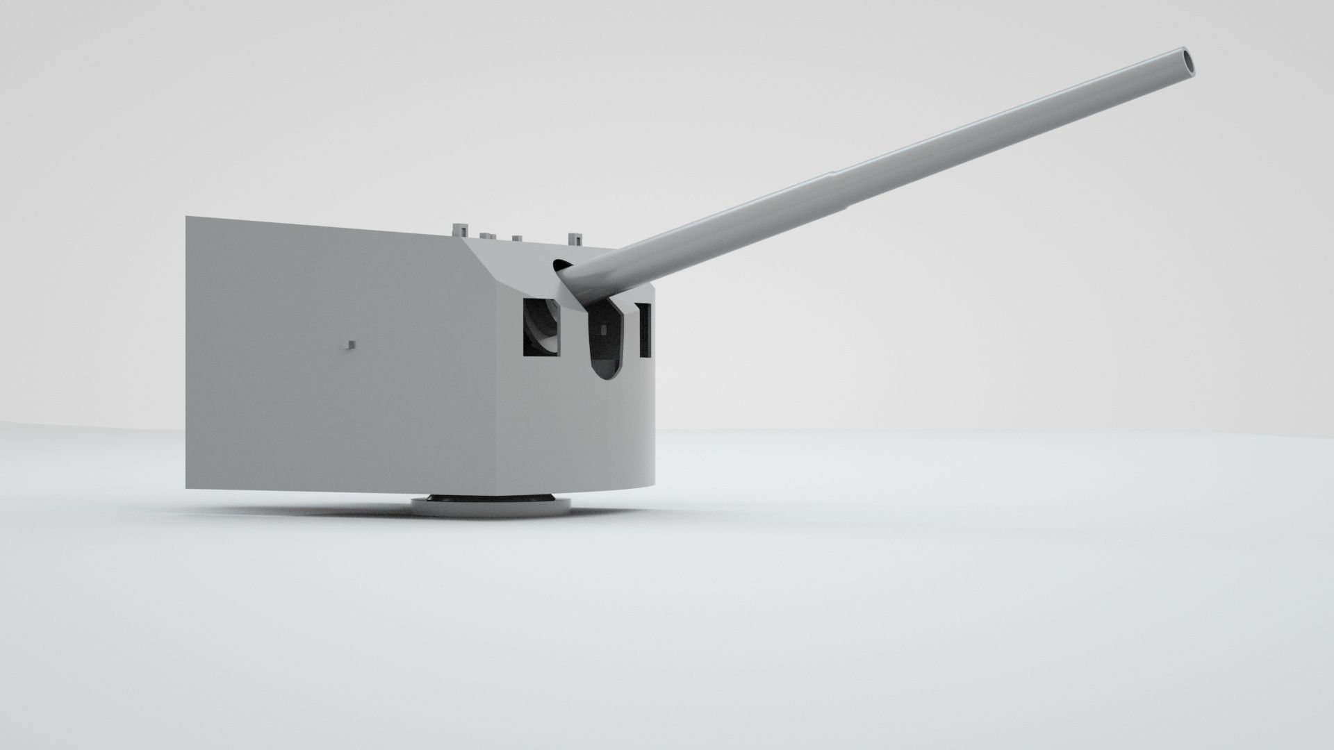 Bofors 15cm 150mm 50 Mk6 Naval Gun and Artillery 3D model_14