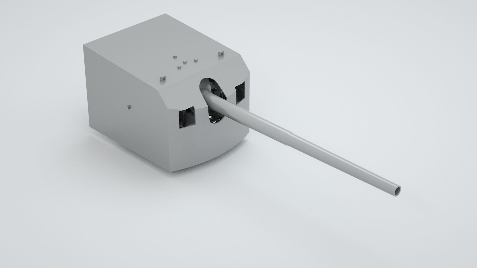 Bofors 15cm 150mm 50 Mk6 Naval Gun and Artillery 3D model_1