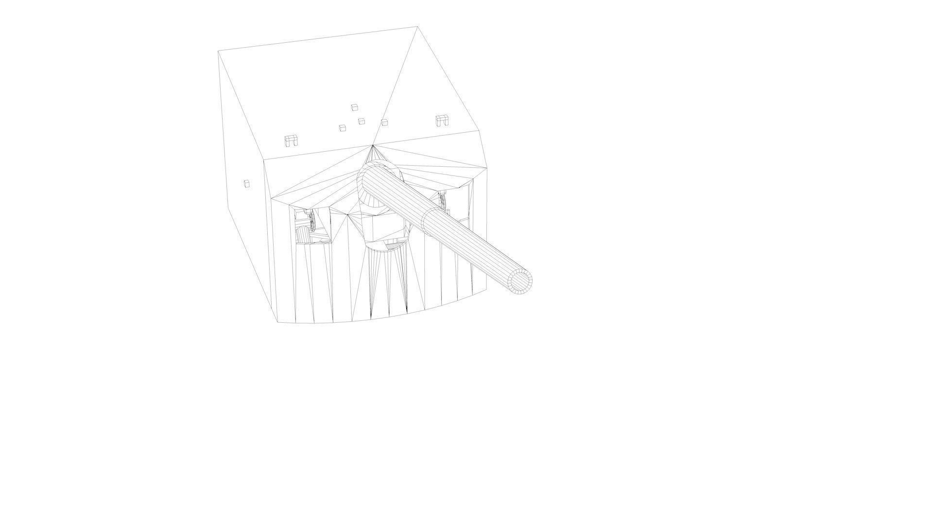 Bofors 15cm 150mm 50 Mk6 Naval Gun and Artillery 3D model_22
