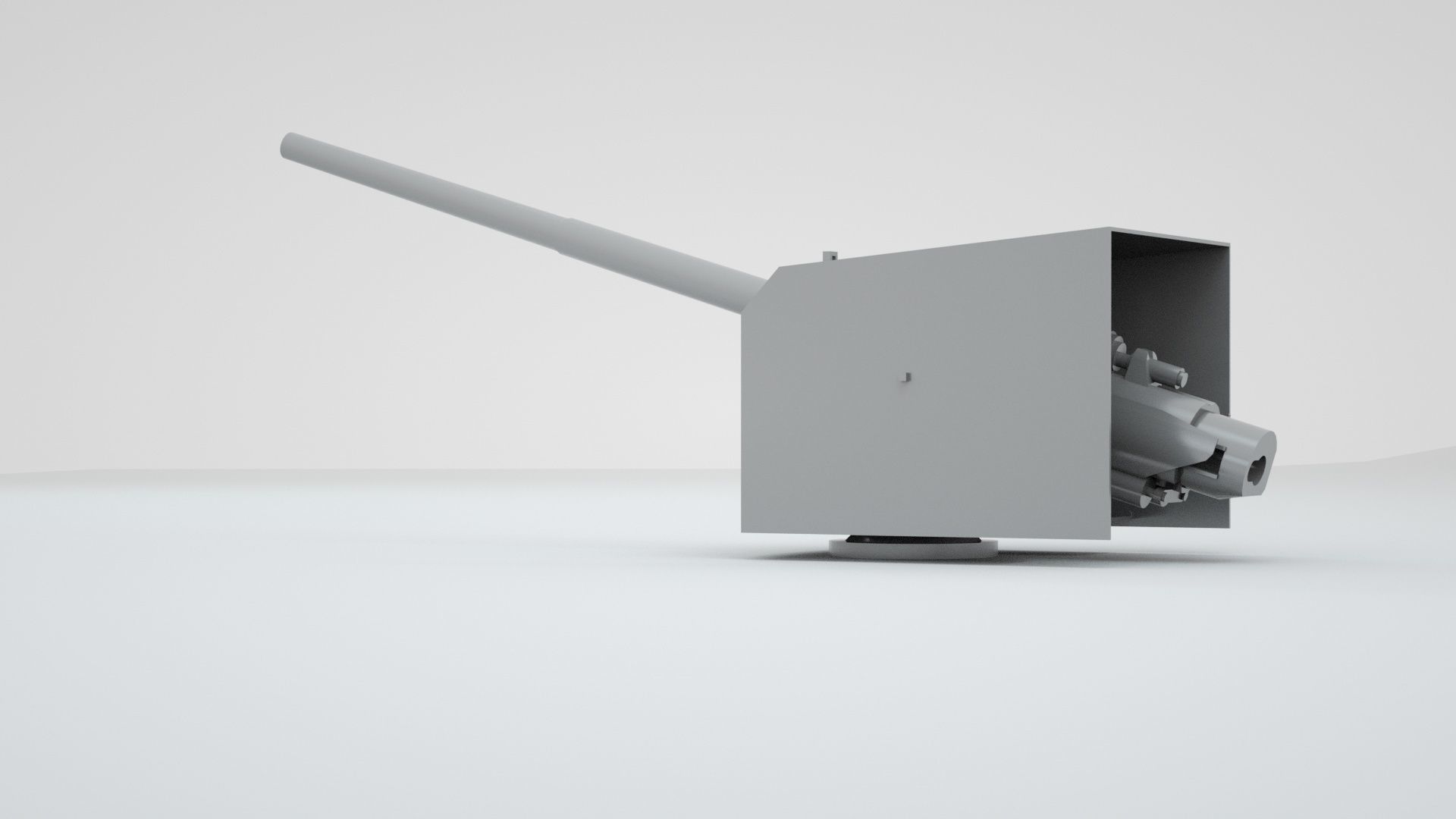Bofors 15cm 150mm 50 Mk6 Naval Gun and Artillery 3D model_6