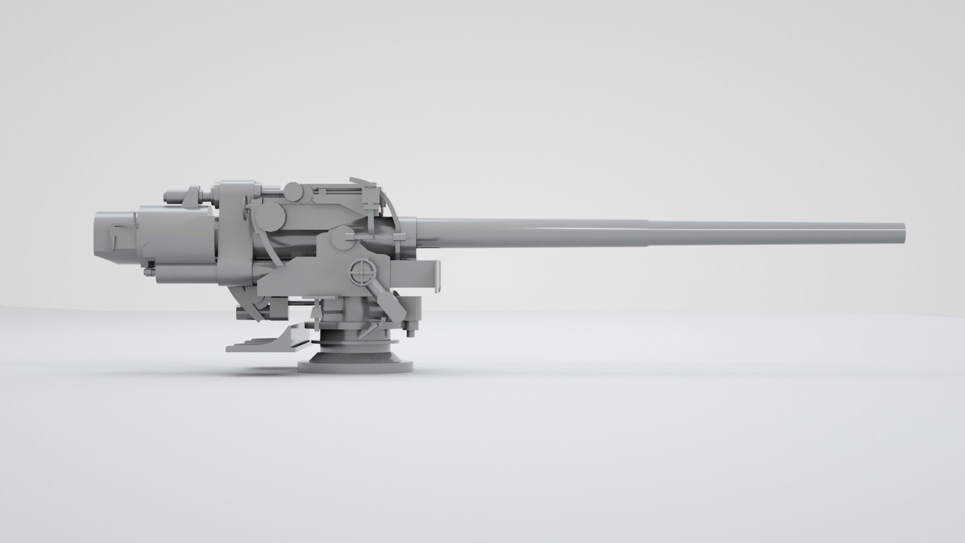 Bofors 15cm 150mm 50 Mk6 Naval Gun and Artillery 3D model_9