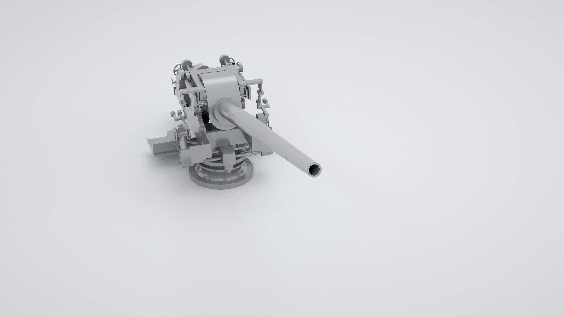 Bofors 15cm 150mm 50 Mk6 Naval Gun and Artillery 3D model_3