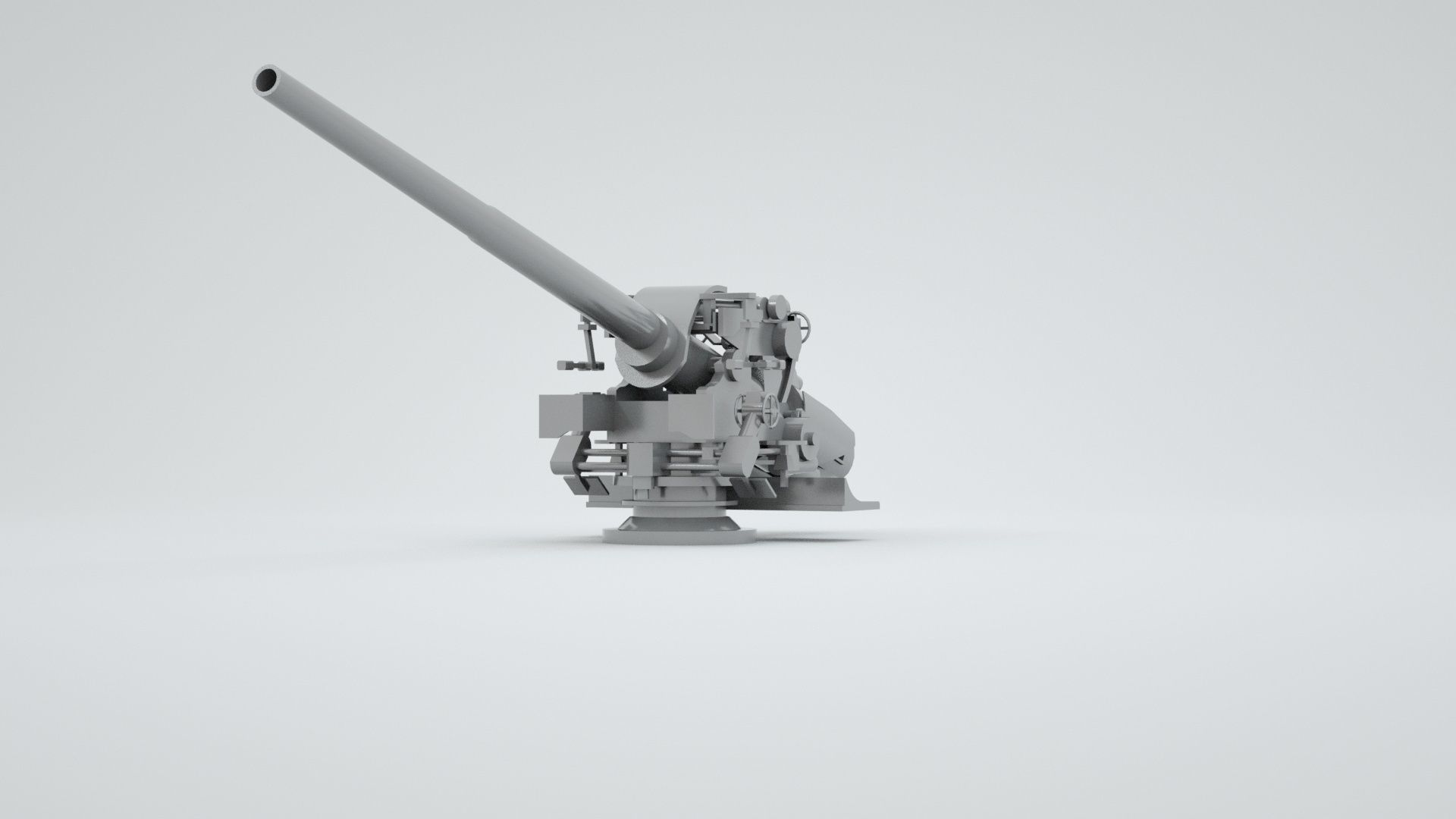 Bofors 15cm 150mm 50 Mk6 Naval Gun and Artillery 3D model_2