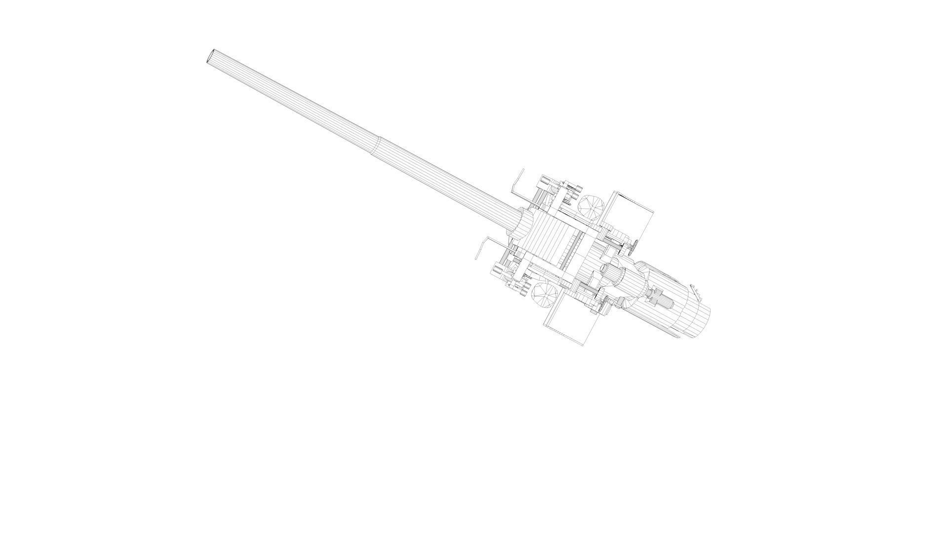 Bofors 15cm 150mm 50 Mk6 Naval Gun and Artillery 3D model_20