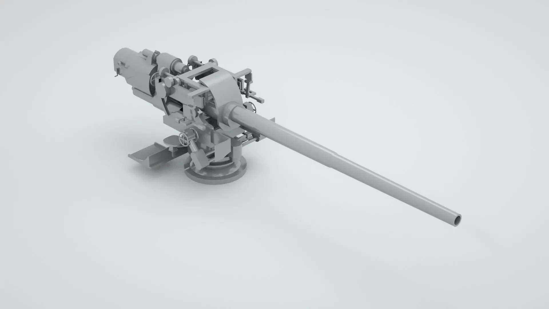 Bofors 15cm 150mm 50 Mk6 Naval Gun and Artillery 3D model_0