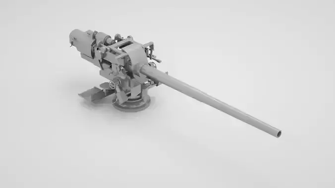 Bofors 15cm 150mm 50 Mk6 Naval Gun and Artillery 3D model