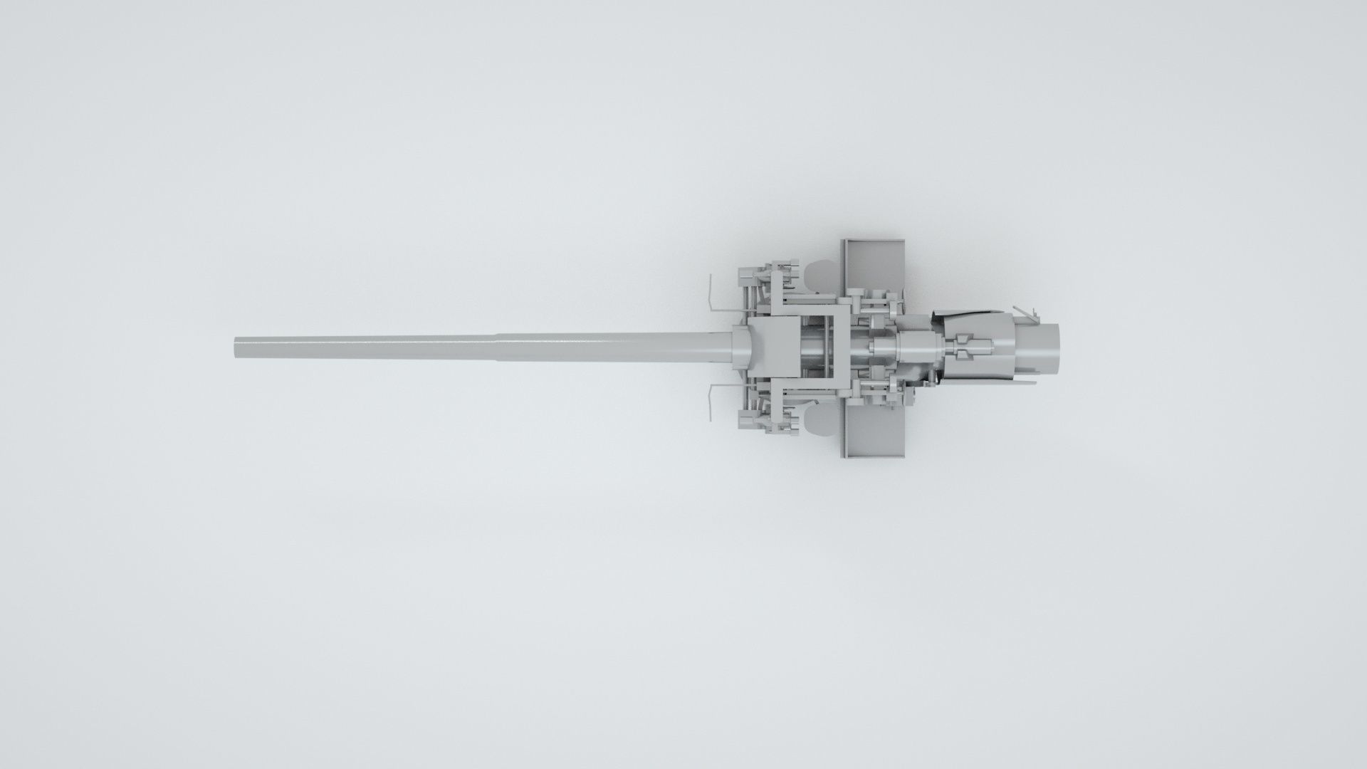 Bofors 15cm 150mm 50 Mk6 Naval Gun and Artillery 3D model_11