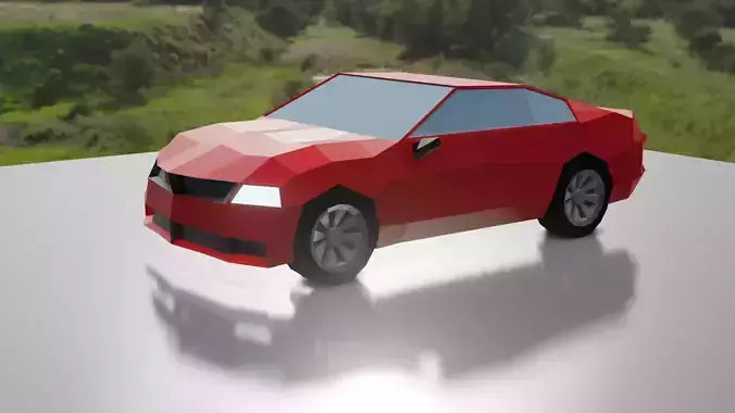 Lo Polly free 3d car Free low-poly 3D model