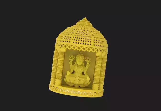 Goddess Laxmi Bas relief 3D print model