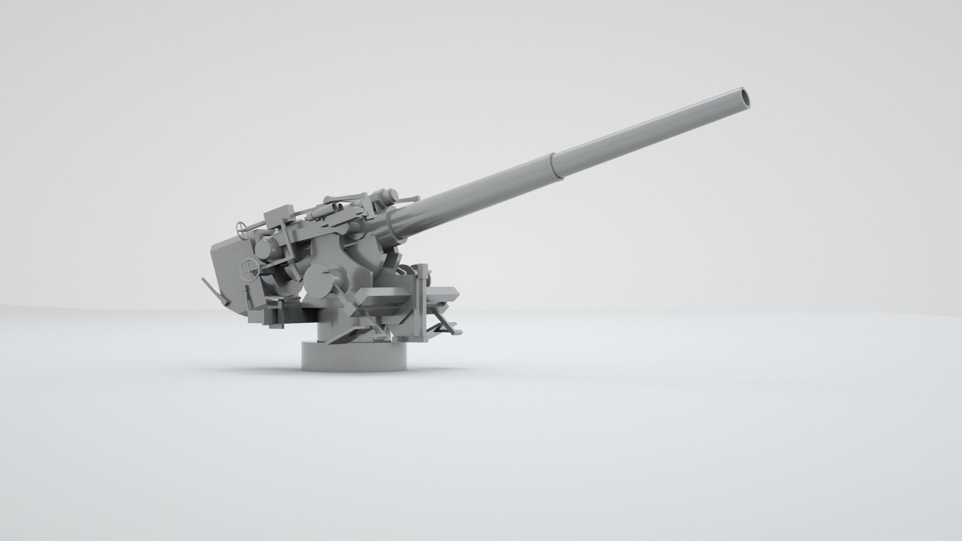 127mm 128mm SK C - 34 Naval Gun 3D model_10