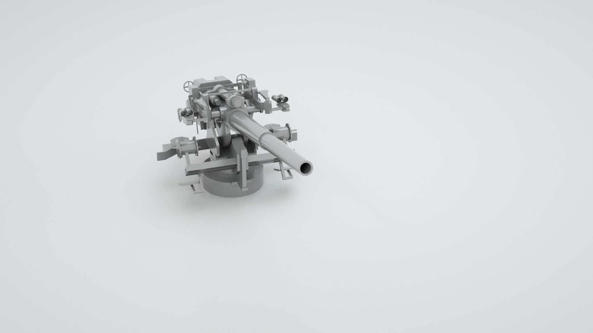 127mm 128mm SK C - 34 Naval Gun 3D model_3