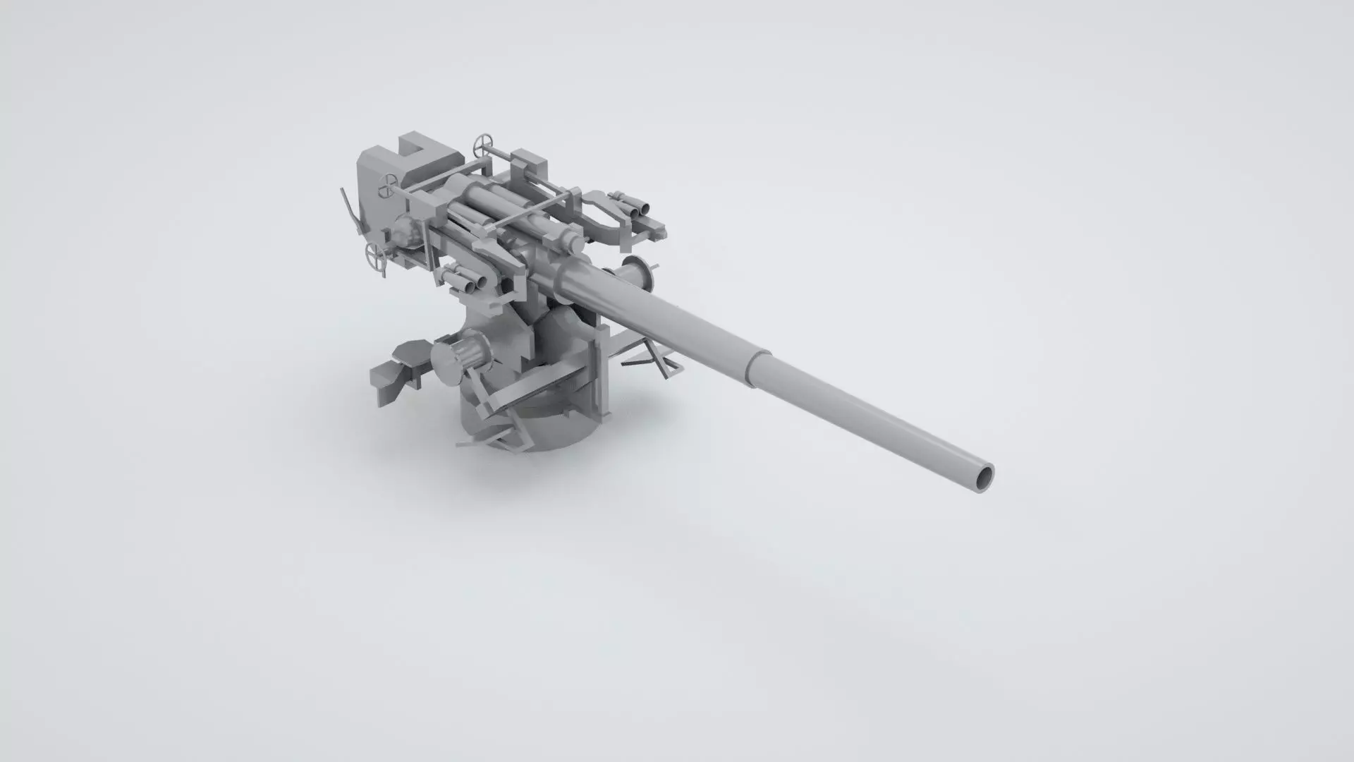 127mm 128mm SK C - 34 Naval Gun 3D model_0