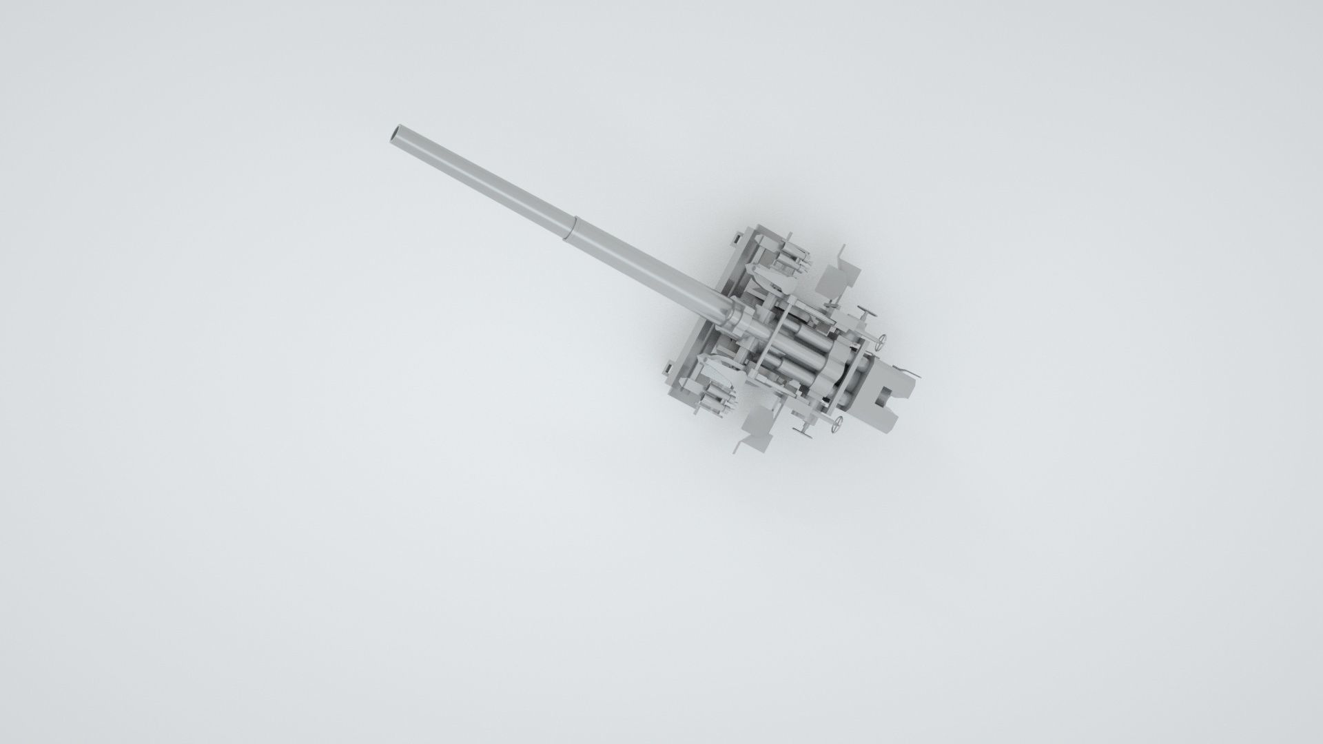 127mm 128mm SK C - 34 Naval Gun 3D model_12