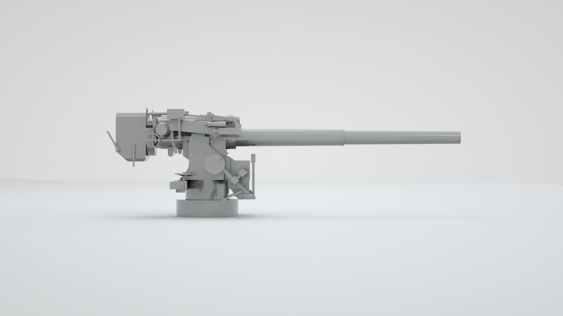 127mm 128mm SK C - 34 Naval Gun 3D model_9