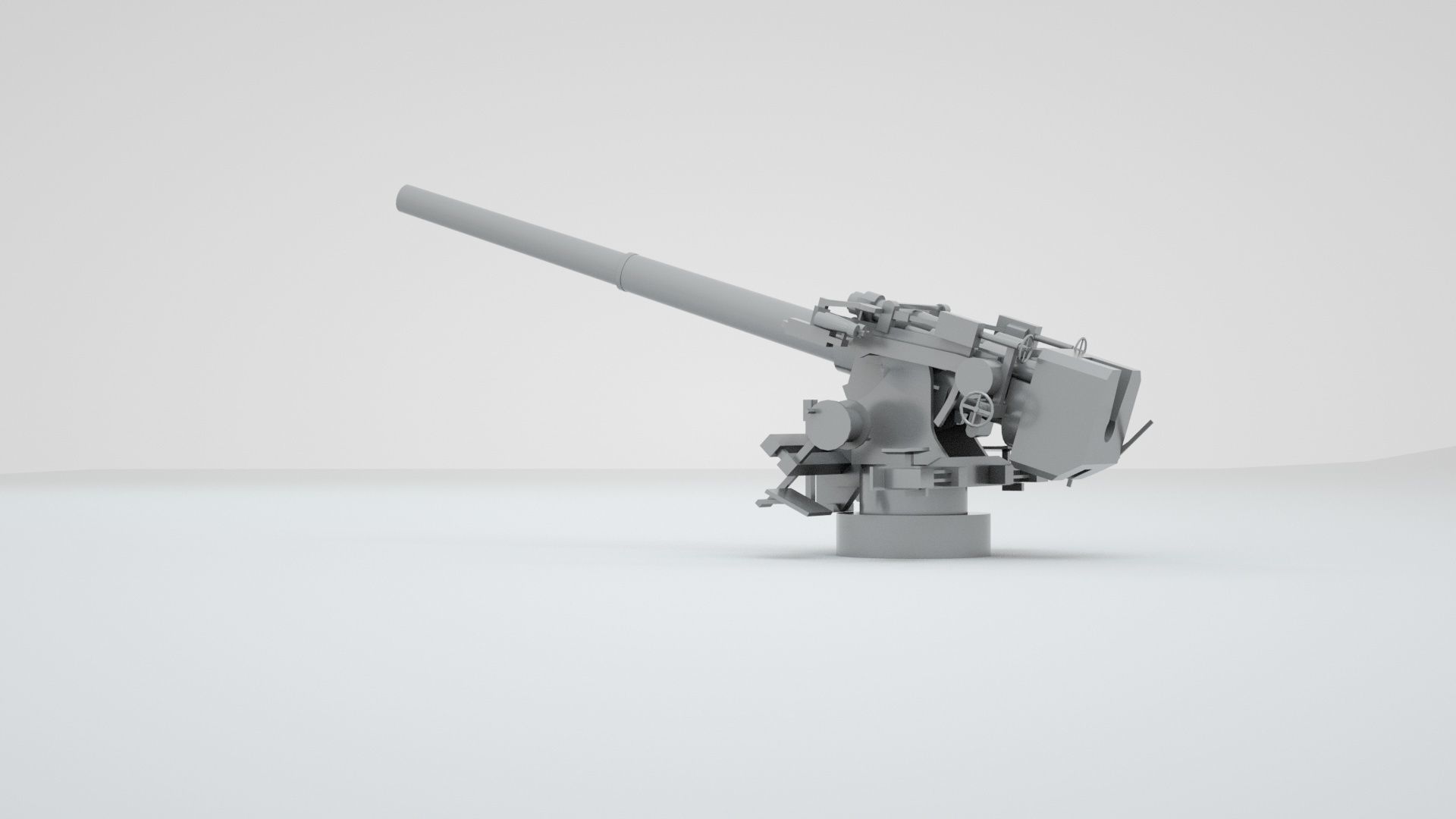 127mm 128mm SK C - 34 Naval Gun 3D model_7