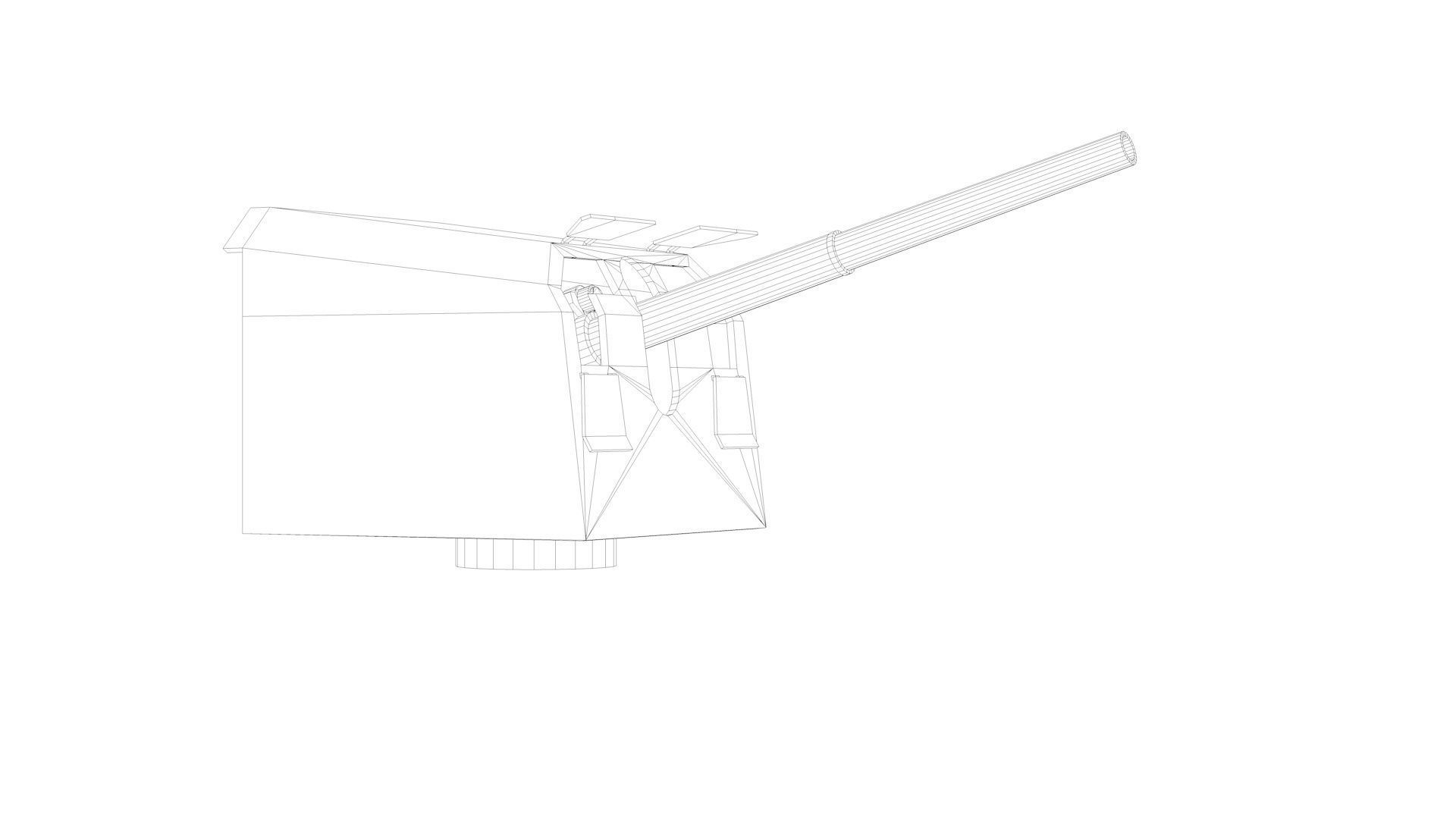 127mm 128mm SK C - 34 Naval Gun 3D model_23