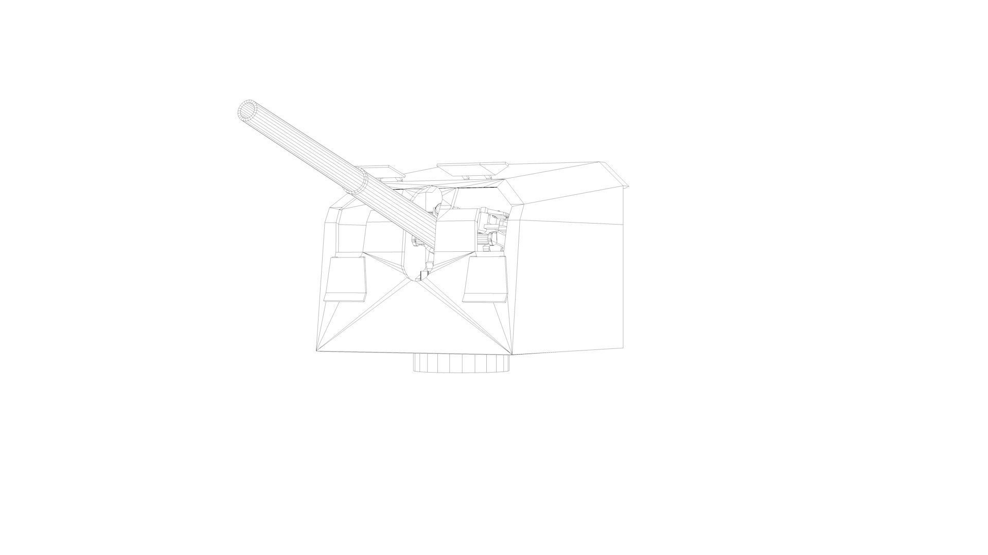127mm 128mm SK C - 34 Naval Gun 3D model_21